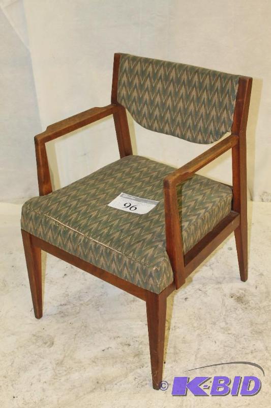 Solid OakFabric Mid Century Armchair. Dain B...