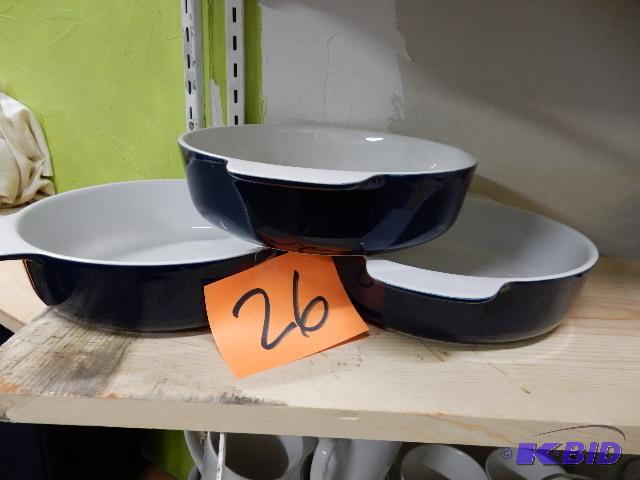 3, 9in casseroles, IKEA..Nice shape...