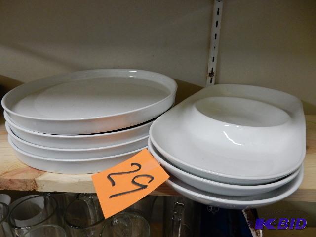 4, round serving trays, porcelain, from IKEA....