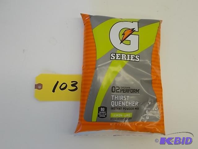 lot 103 image: 1 Case (14 Pkgs) 51 oz. Gatorade Instant Pow...