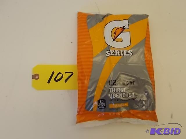 lot 107 image: 1 Case (14 Pkgs) 51 oz. Gatorade Instant Pow...