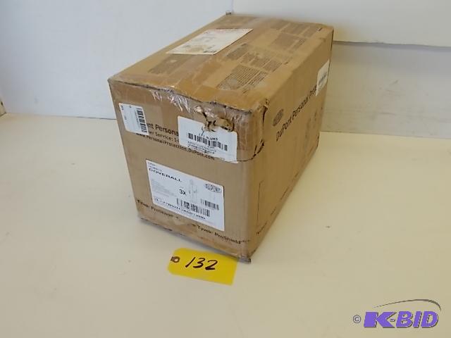 lot 132 image: 12 pk. Dupont Tychem Coveralls, Size 3X, New...