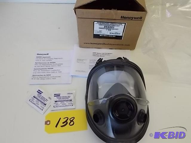 lot 138 image: Honeywell North Full Face Respirator, # Z5400...