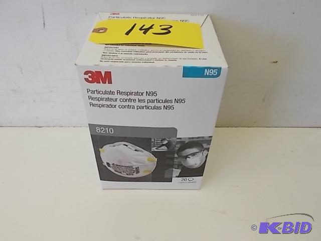 lot 143 image: 20 pk. 3M #8210 N95 Particulate Respirators...
