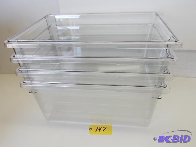 lot 147 image: (4) Cambro Food Boxes, 18 x 26 x 12, New...