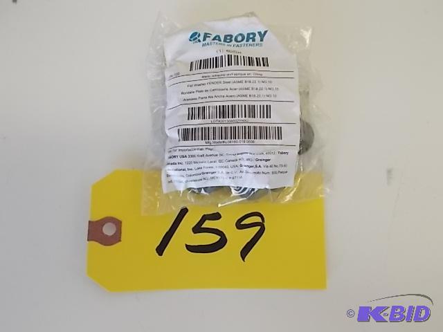 lot 159 image: Fabory 100 ct. Steel Fender Washers, No. 10, ...