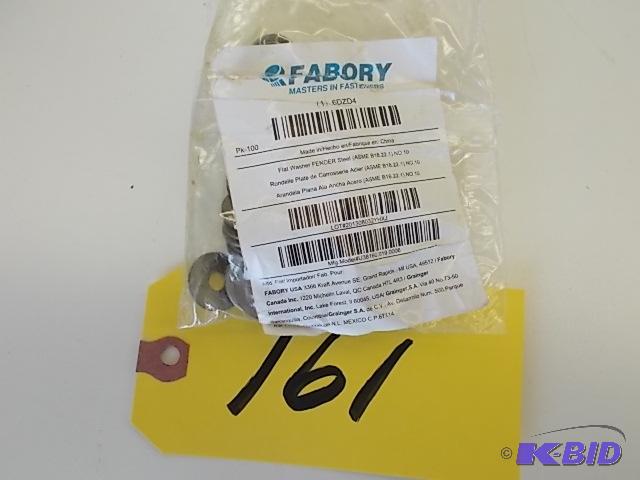 lot 161 image: Fabory 100 ct. Steel Fender Washers, No. 10, ...