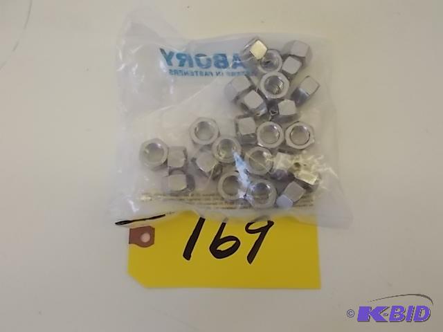 lot 169 image: Fabory 25 ct. 304 Stainless Steel Hex Nuts, 1...