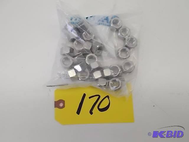 lot 170 image: Fabory 25 ct. 304 Stainless Steel Hex Nuts, 1...