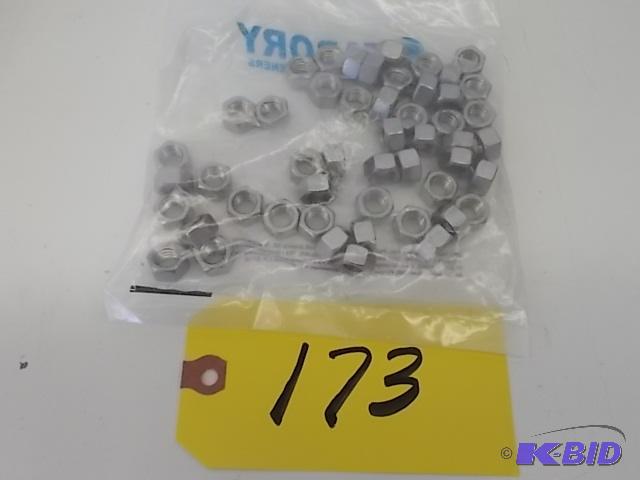 lot 173 image: Fabory 50 ct. 304 Stainless Steel Hex Nuts, 3...