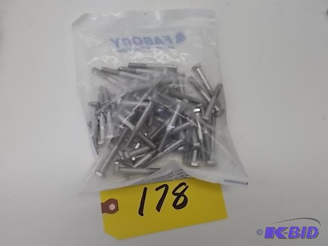 lot 178 image: Fabory 50 ct. 304 Stainless Steel Hex Head Ca...