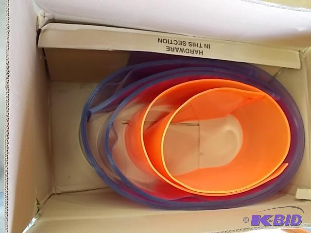 lot 18 image: TMI Strip Door, 8 x 8, ClearOrange PVC, Ne...
