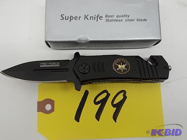 lot 199 image: Super Knife TF-554SF Spring Assist Lock Blade...