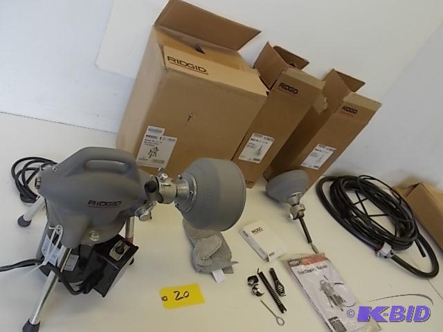 lot 20 image: Ridgid K-50 Drain Cleaning Machine, Includes ...