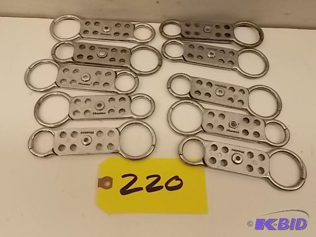 lot 220 image: (10) Master Locks Lock Out Brackets, New...