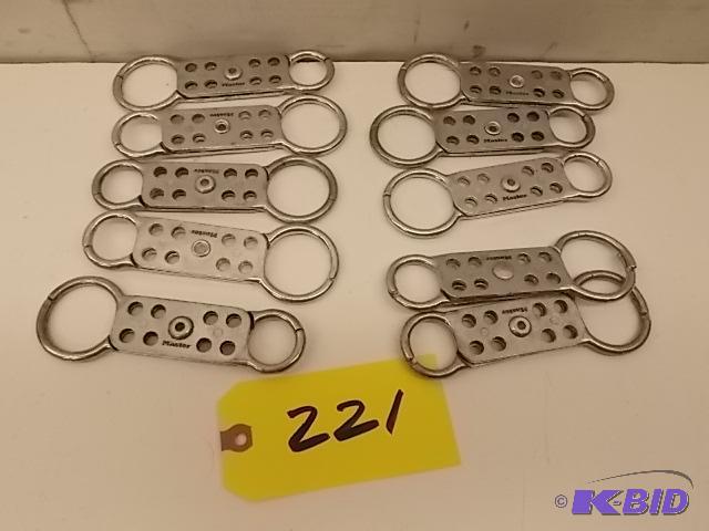 lot 221 image: (10) Master Locks Lock Out Brackets, New...