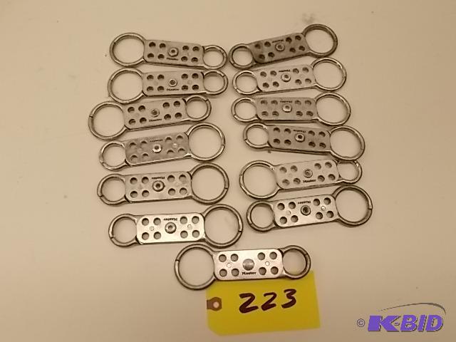 lot 223 image: (13) Master Locks Lock Out Brackets, New...
