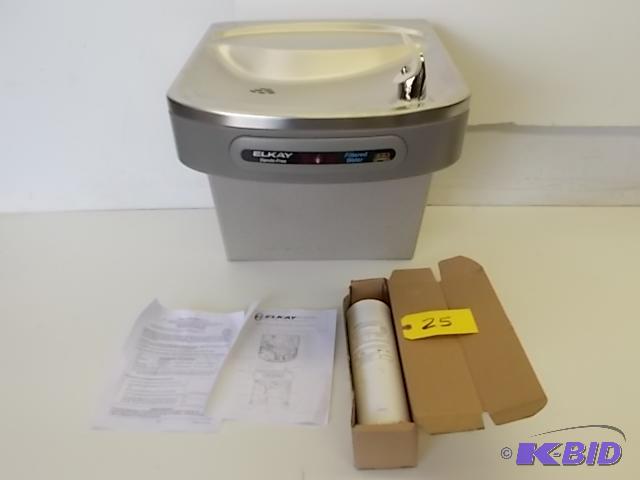 lot 25 image: Elkay Model LZ08L Filtered Water Cooler, Wall...
