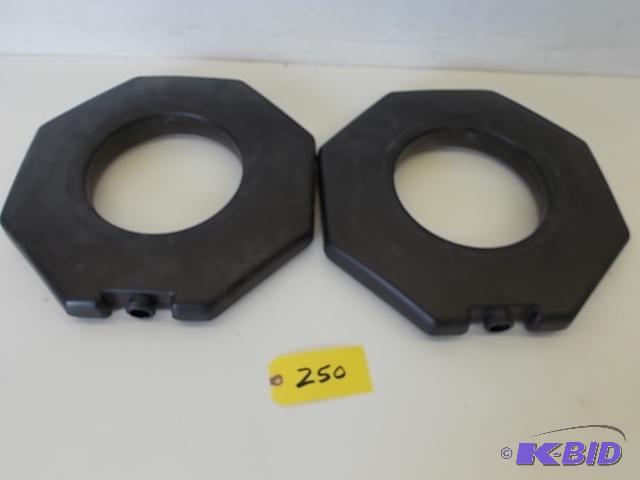 lot 250 image: (2) Safety Cone Weighted Bases, New, No Caps...