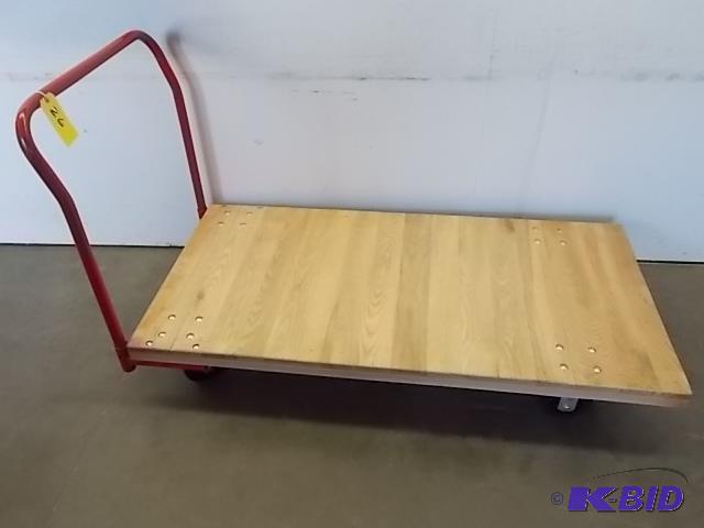 lot 26 image: Dayton Model 4W624C Hardwood Platform Cart, 3...