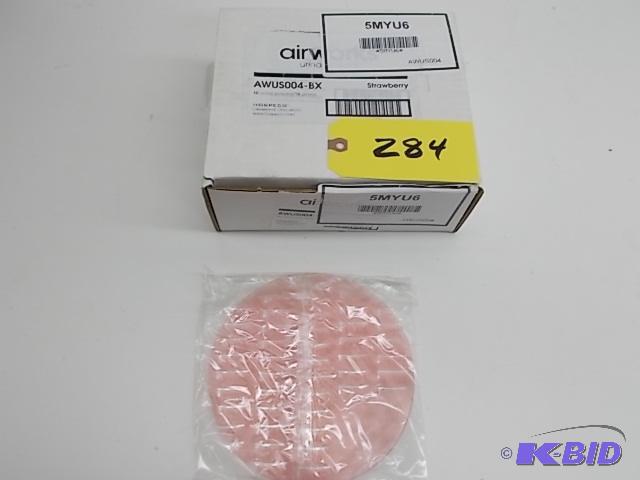 lot 284 image: 10 pk. Airworks Urinal Screens, Strawberry Sc...