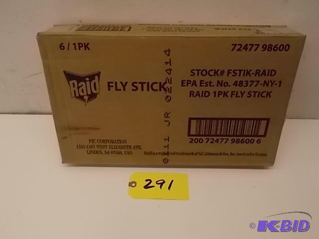 lot 291 image: 6 pk. Raid Fly Sticks, New...