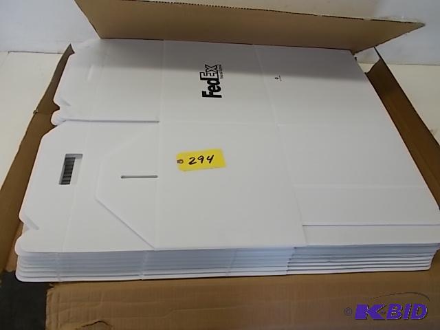lot 294 image: (10) Corrugated Plastic Fold Up FED EX Boxes,...