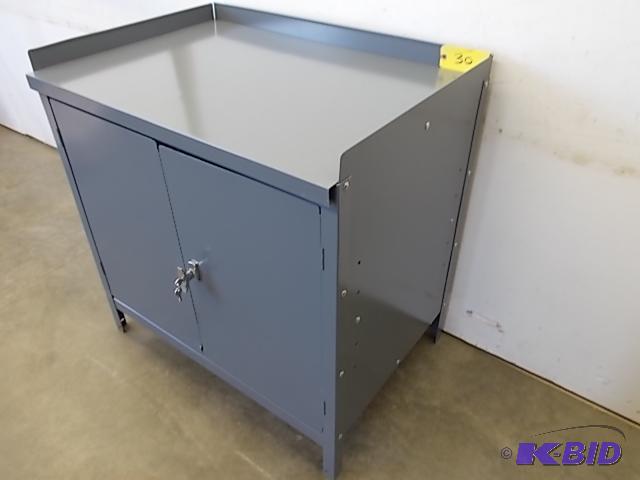 lot 30 image: Edsal 2 Door Locking Cabinet, 36 x 24, With K...