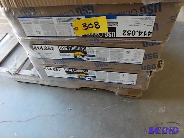 lot 308 image: (3) Pkgs. USG Ceilings 414.052 Ceiling Tile, ...