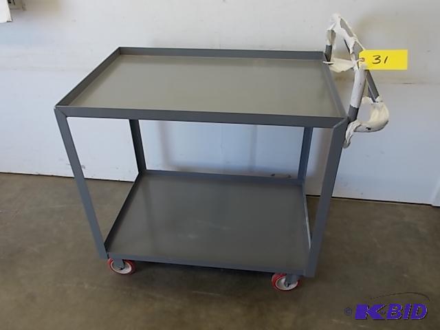 lot 31 image: Shop Cart, Heavy Duty, 24 x 36, Locking Caste...