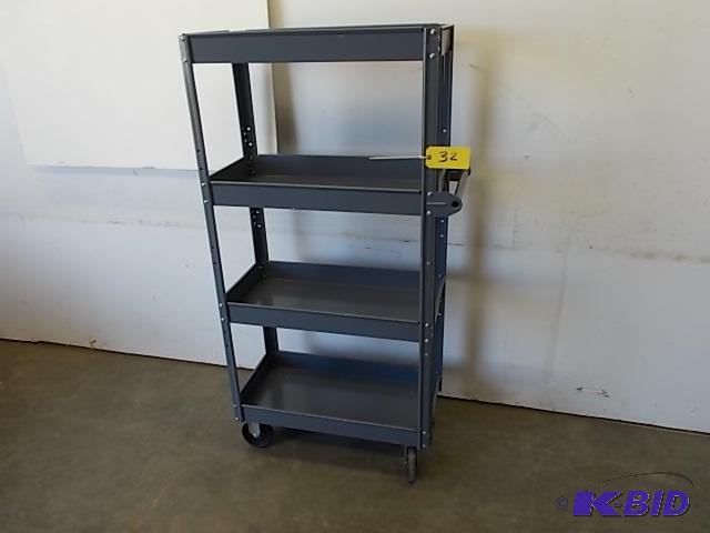 lot 32 image: Shop Cart, 4-Level, 30 x 16 x 60, Model 3W243...