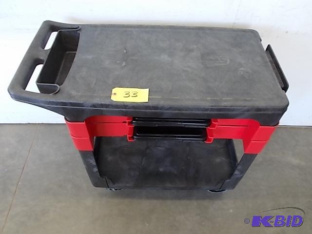lot 33 image: Rubbermaid Maintenance Cart,19 x 36, New...