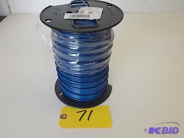 lot 71 image: Spool of Wire, 10 ga. Solid Copper x 500, Bl...