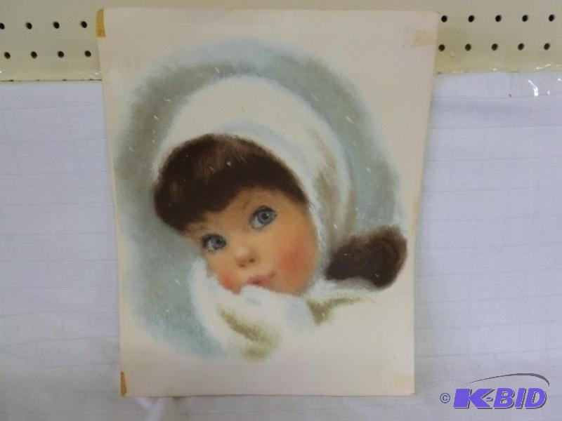 lot 111 image: Vintage Northern Girl print that measures 11&...