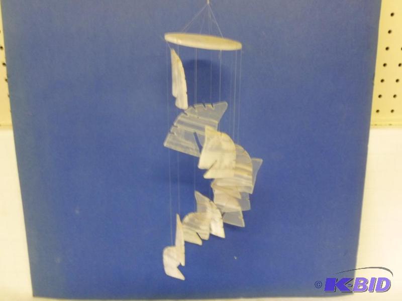 lot 127 image: Beautiful sliced stone horse head wind chime ...