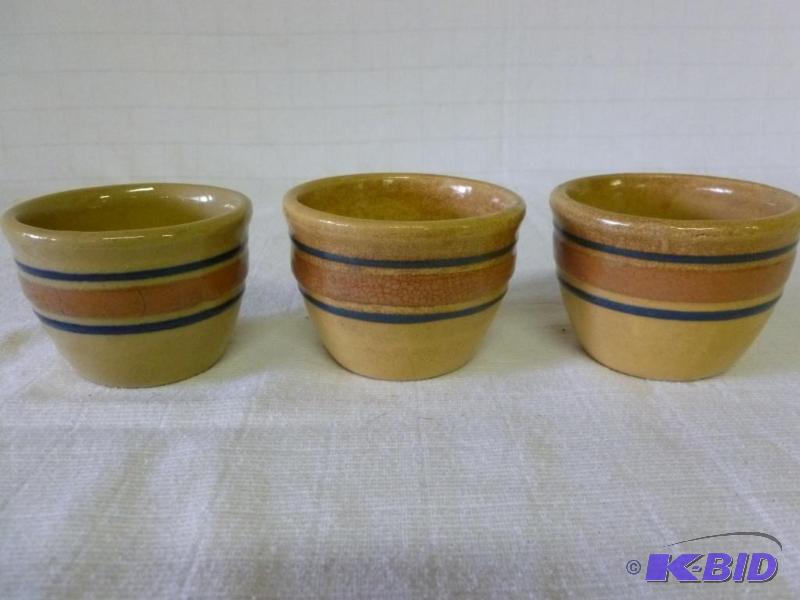 lot 155 image: Lot of three vintage custard dishs, looks li...