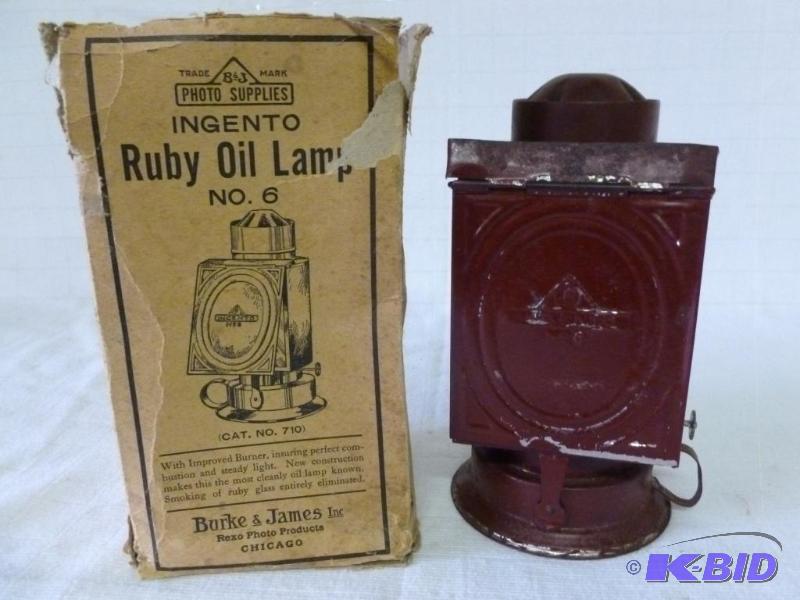 lot 156 image: Vintage Burke & James Ingento Ruby Oil La...