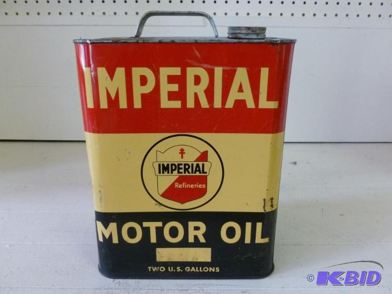 lot 222 image: Vintage Imperial Refineries metal two gallon ...