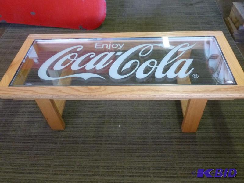 lot 237 image: Beautiful Custom Made Enjoy Coca-Cola Solid O...