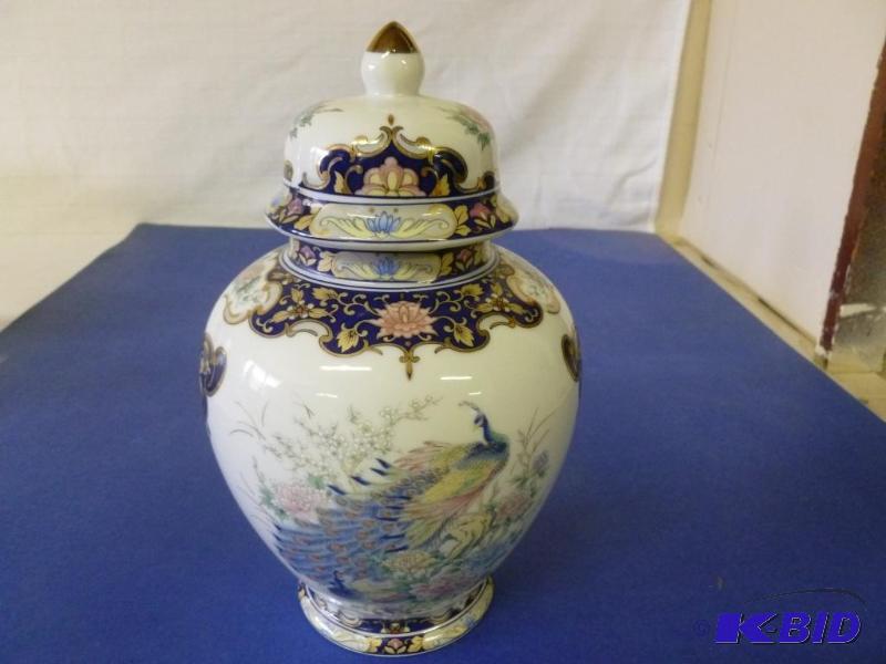 lot 239 image: Beautiful Asahi hand painted porcelain vase w...