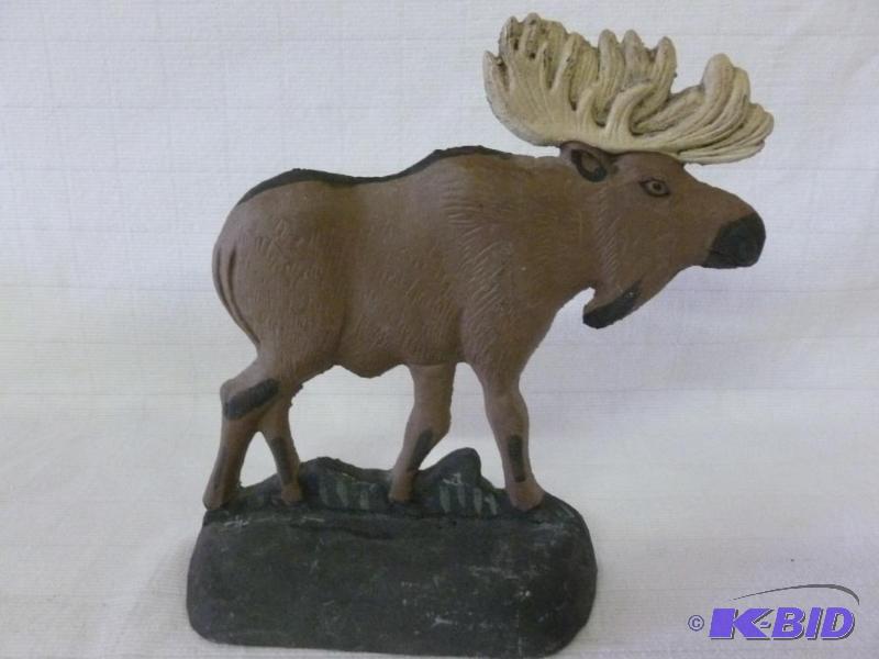 lot 240 image: Large vintage cast iron moose door stop that ...