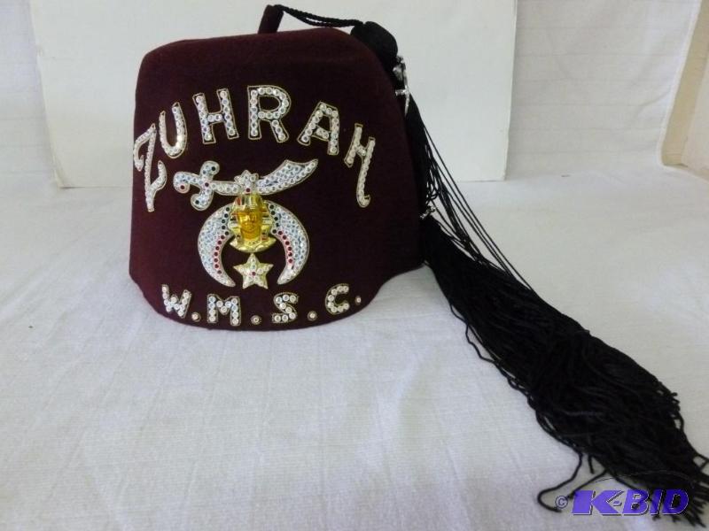lot 243 image: Collectible Zuhrah W.M.S.C. member hat, comes...