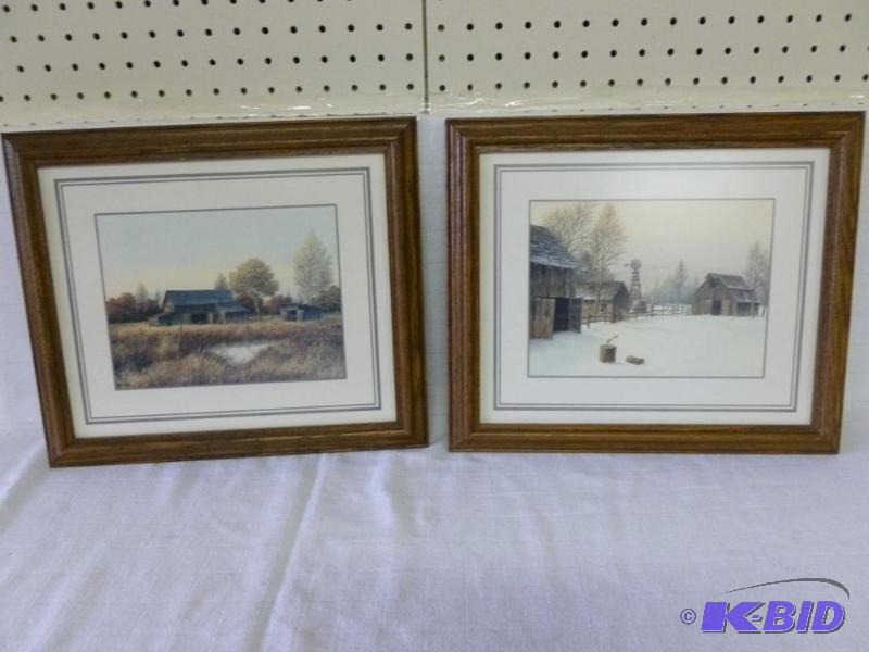 lot 259 image: Lot of two Gene Speck farm related solid wood...