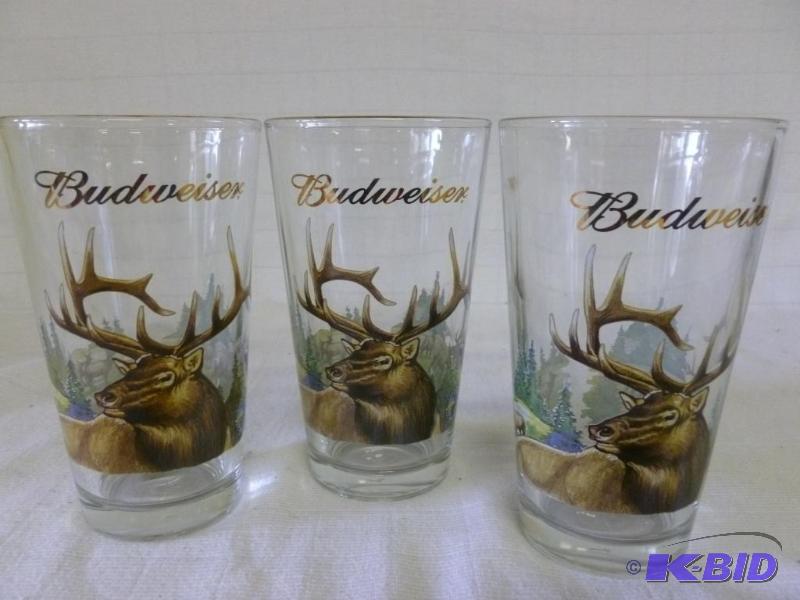 lot 267 image: A set of three matching Budweiser gold plated...