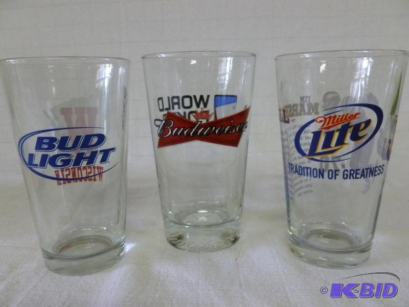 lot 272 image: Lot of three large collector beer glasses....