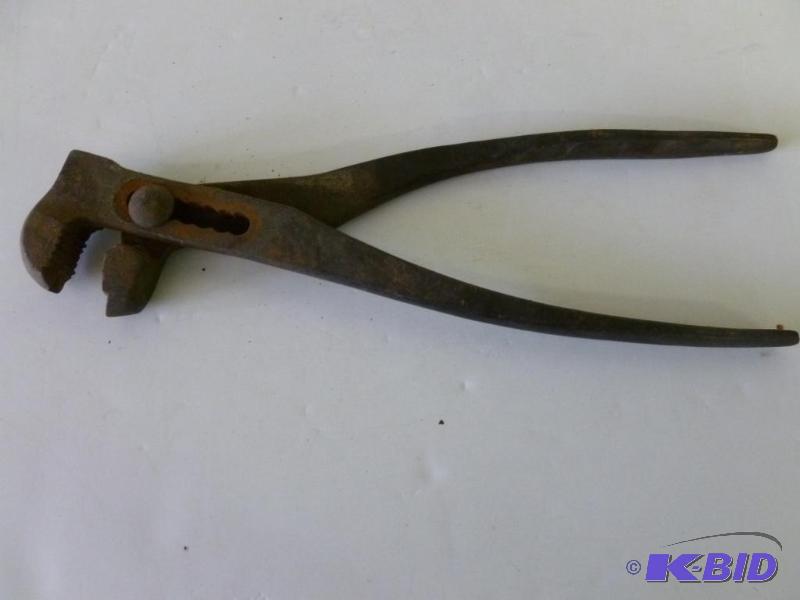 lot 48 image: Large vintage channel lock type iron wrench t...