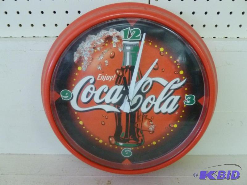 lot 58 image: Large Enjoy Coca-Cola heavy gage plastic wall...