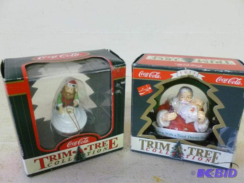 lot 63 image: Lot of two collectible Coca-Cola tree ornamen...