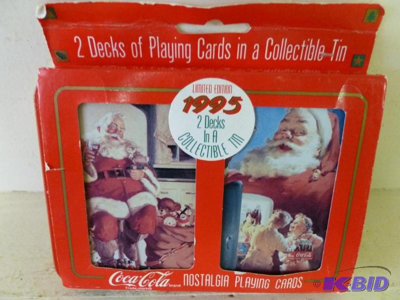 lot 70 image: Coca-Cola 1995 limited edition two deck playi...