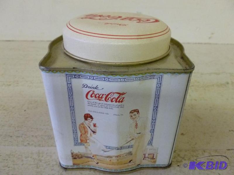 lot 75 image: Rare 1989 Coca-Cola metal container, good con...